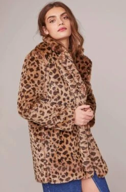 Inez Leopard Coat -Chic Ladies Wear Shop ACT15519 LEOPARD 4A