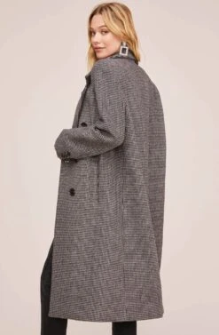 Vernon Houndstooth Coat -Chic Ladies Wear Shop ACT15538B BLACK WHITE HOUNDSTOOTH 6