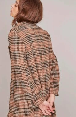 Vernon Plaid Coat -Chic Ladies Wear Shop ACT15538 CHESTNUT PLAID 6A