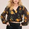 Shanley Floral Print Top -Chic Ladies Wear Shop ACT15577 ORANGE BLOSSOM FLORAL 2