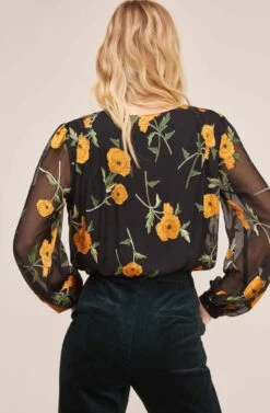 Shanley Floral Print Top -Chic Ladies Wear Shop ACT15577 ORANGE BLOSSOM FLORAL 5