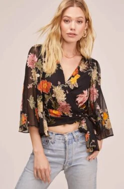 Imogen Floral Top 11 Imogen Floral Top -Chic Ladies Wear Shop ACT15586 BLACK MULTI FLORAL 2