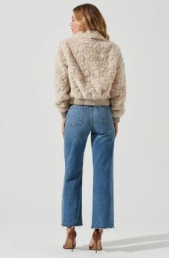 Suzanne Faux Fur Jacket -Chic Ladies Wear Shop ACT15588C OATMEAL 5