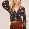 Melanie Floral Top 1 Melanie Floral Top -Chic Ladies Wear Shop ACT15593 BLACK MULTI FLORAL 2