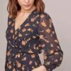 McKenna Floral Top -Chic Ladies Wear Shop ACT15594 BLACK AMBER FLORAL 3A