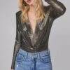 Luxe Metallic Bodysuit 1 Luxe Metallic Bodysuit -Chic Ladies Wear Shop ACT15619 GUNMETAL GOLD FOIL 2