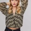 Primadonna Chevron Wrap Top -Chic Ladies Wear Shop ACT15649B GOLD CHEVRON 2A