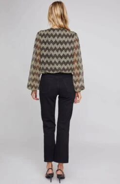 Primadonna Chevron Wrap Top -Chic Ladies Wear Shop ACT15649B GOLD CHEVRON 4A