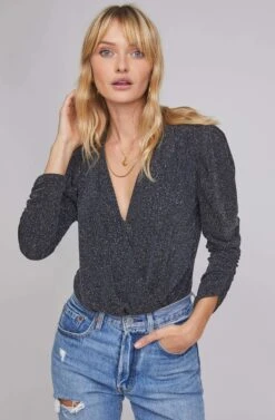 Moonlight Metallic Wrap Bodysuit