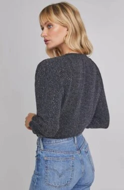 Moonlight Metallic Wrap Bodysuit -Chic Ladies Wear Shop ACT15695 RAINBOW METALLIC 4