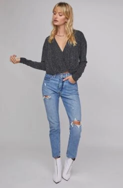 Boogie Down Wrap Top -Chic Ladies Wear Shop ACT15696 RAINBOW METALLIC 1