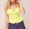 Fiona Smocked Top -Chic Ladies Wear Shop ACT15771B NEON LIME 2