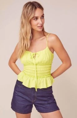 Fiona Smocked Top 19 Fiona Smocked Top -Chic Ladies Wear Shop ACT15771B NEON LIME 3
