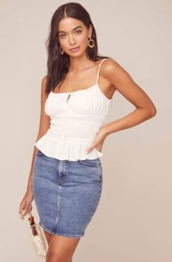 Fiona Smocked Top 18 Fiona Smocked Top -Chic Ladies Wear Shop ACT15771B WHITE 7 edit