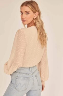 Dixie Wrap Top Bodysuit 20 Dixie Wrap Top Bodysuit -Chic Ladies Wear Shop ACT15781B BUTTERMILK 4A