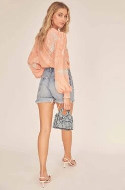 Dixie Floral Sketch Bodysuit 11 Dixie Floral Sketch Bodysuit -Chic Ladies Wear Shop ACT15781 CORAL SKETCH FLORAL 3A