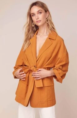 Gemini Jacket -Chic Ladies Wear Shop ACT15827 CARAMEL 3