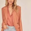 Allegra Oversized Blazer -Chic Ladies Wear Shop ACT15839 BAKED CLAY 2A