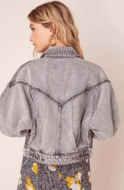 Etienne Denim Jacket -Chic Ladies Wear Shop ACT15841 ASPHALT 5
