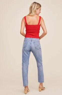 Darci Smocked Top -Chic Ladies Wear Shop ACT15849 RED 3