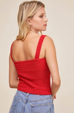 Darci Smocked Top -Chic Ladies Wear Shop ACT15849 RED 4