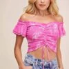 Bayou Floral Crop Top -Chic Ladies Wear Shop ACT15998B AZALEA PINK FLORAL 1