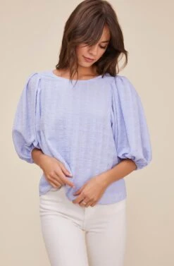 Maris Puff Sleeve Top 17 Maris Puff Sleeve Top -Chic Ladies Wear Shop ACT16001 PERIWINKLE 3 94cd8752 2330 4b73 82b9 eeddbc8ce02b