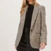 Harlow Houndstooth Oversized Blazer -Chic Ladies Wear Shop ACT16133B HAZELNUT BLACKHOUNDSTOOTH 3