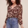 Odette Floral Bodysuit -Chic Ladies Wear Shop ACT16220 CINNAMON MULTI FLORAL 3