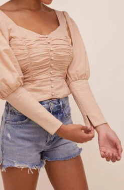 Renaissance Long Sleeve Top -Chic Ladies Wear Shop ACT16261C CAPPUCCINO 4