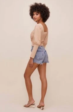 Renaissance Long Sleeve Top -Chic Ladies Wear Shop ACT16261C CAPPUCCINO 7