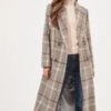 Raquel Plaid Double Breasted Coat 2 Raquel Plaid Double Breasted Coat -Chic Ladies Wear Shop ACT16283B GREY BROWNPLAID 2