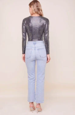 Tinsley Long Sleeve Wrap Bodysuit -Chic Ladies Wear Shop ACT16453 BLACKDISCO 5