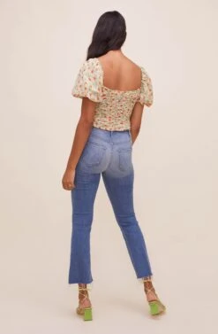 Tenley Floral Ruched Top -Chic Ladies Wear Shop ACT16466 GREENREDDITSY 5