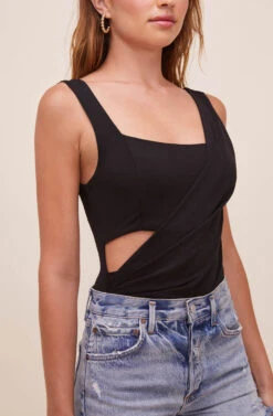 Cal Cutout Bodysuit -Chic Ladies Wear Shop ACT16482 BLACK 5