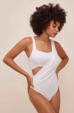 Cal Cutout Bodysuit -Chic Ladies Wear Shop ACT16482 WHITE 7