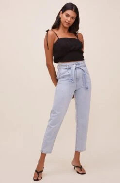 Aracely Smocked Crop Top -Chic Ladies Wear Shop ACT16607 BLACK 5