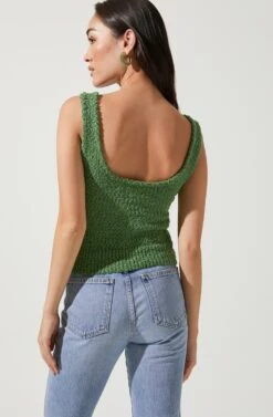 Virgo Sweater Tank -Chic Ladies Wear Shop ACT16631 GREEN 4