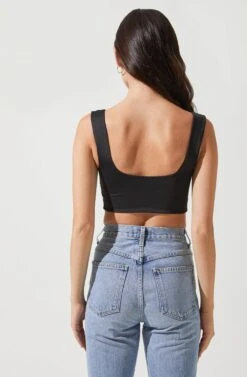 Effie Crop Tank -Chic Ladies Wear Shop ACT16712 BLACK 3