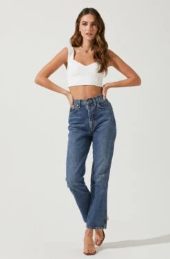 Effie Crop Tank -Chic Ladies Wear Shop ACT16712 WHITE 1