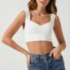 Effie Crop Tank -Chic Ladies Wear Shop ACT16712 WHITE 2