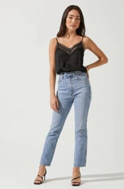 Lotus Lace Trimmed Bodysuit -Chic Ladies Wear Shop ACT16718 BLACK 1