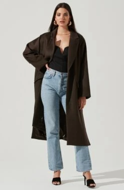 Sonoma Oversized Coat -Chic Ladies Wear Shop ACT16729 DARKESPRESSO 1 NEW