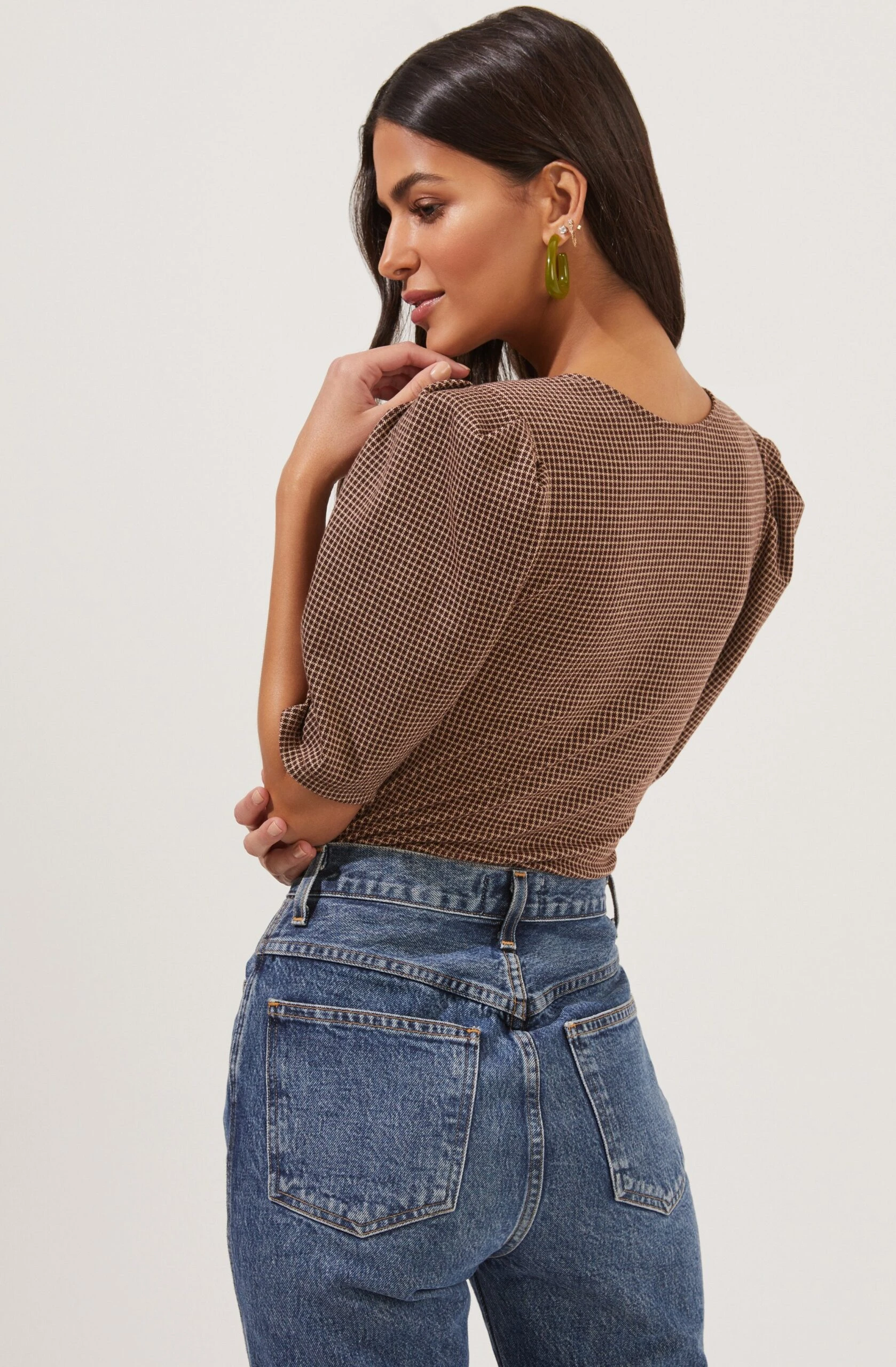 Harleen Plaid Shoulder Pad Bodysuit 7 Harleen Plaid Shoulder Pad Bodysuit - Image 5