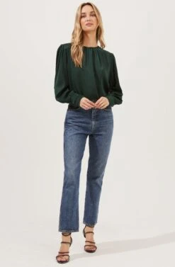 Duchess Long Sleeve Top 18 Duchess Long Sleeve Top -Chic Ladies Wear Shop ACT16780B GREEN 1