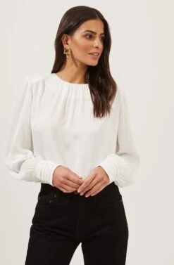 Duchess Long Sleeve Top 20 Duchess Long Sleeve Top -Chic Ladies Wear Shop ACT16780B OFFWHITE 2