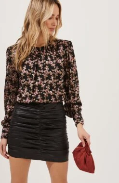 Duchess Floral Long Sleeve Top 11 Duchess Floral Long Sleeve Top -Chic Ladies Wear Shop ACT16780 BLACK PINKBURNOUTFLORAL 2