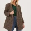Autumn Plaid Oversized Blazer
