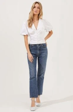 Maiden Lace Trim Collar Top 10 Maiden Lace Trim Collar Top -Chic Ladies Wear Shop ACT16853 WHITE 1