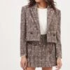 Christa Cropped Plaid Jacket -Chic Ladies Wear Shop ACT16857B BROWNMULTI 3